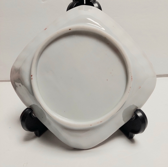 Vintage Japan Scalloped Hand Painted Square Floral Bowl Candy Trinket Dish 5" - Picture 2 of 13